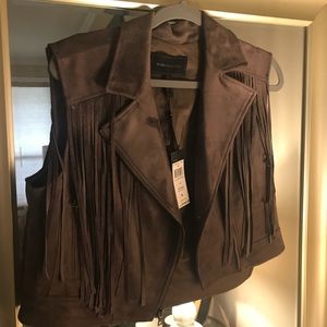 BCBG suede vest